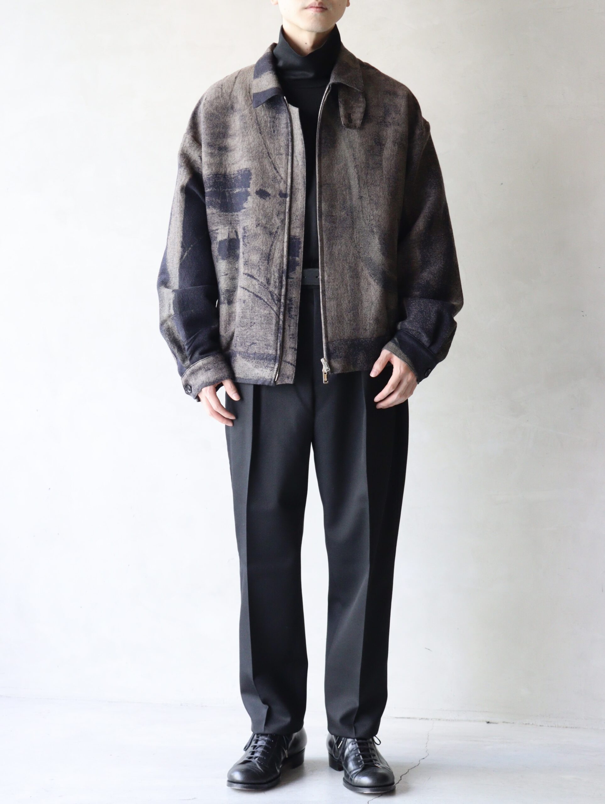 22AW YOKE JACQUARD LOOSED ZIP BLOUSON - ブルゾン