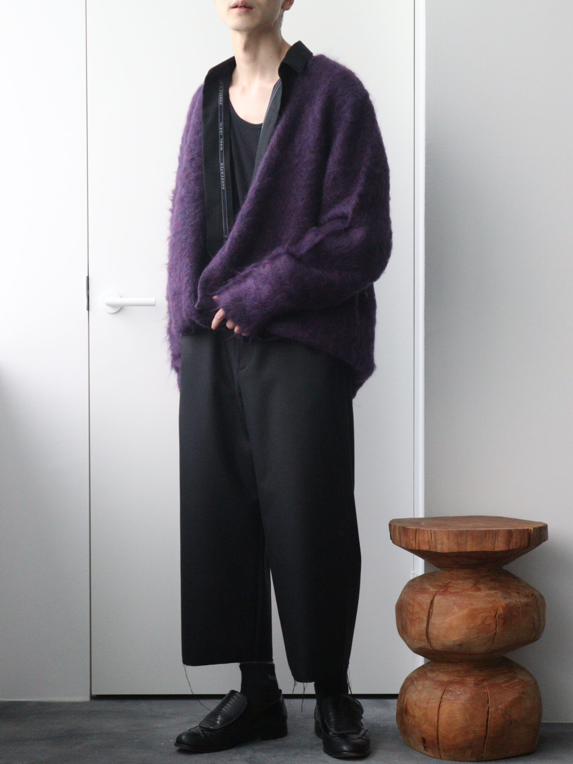 YOKE 21AW LOOSED MOHAIR CARDIGAN-hybridautomotive.com