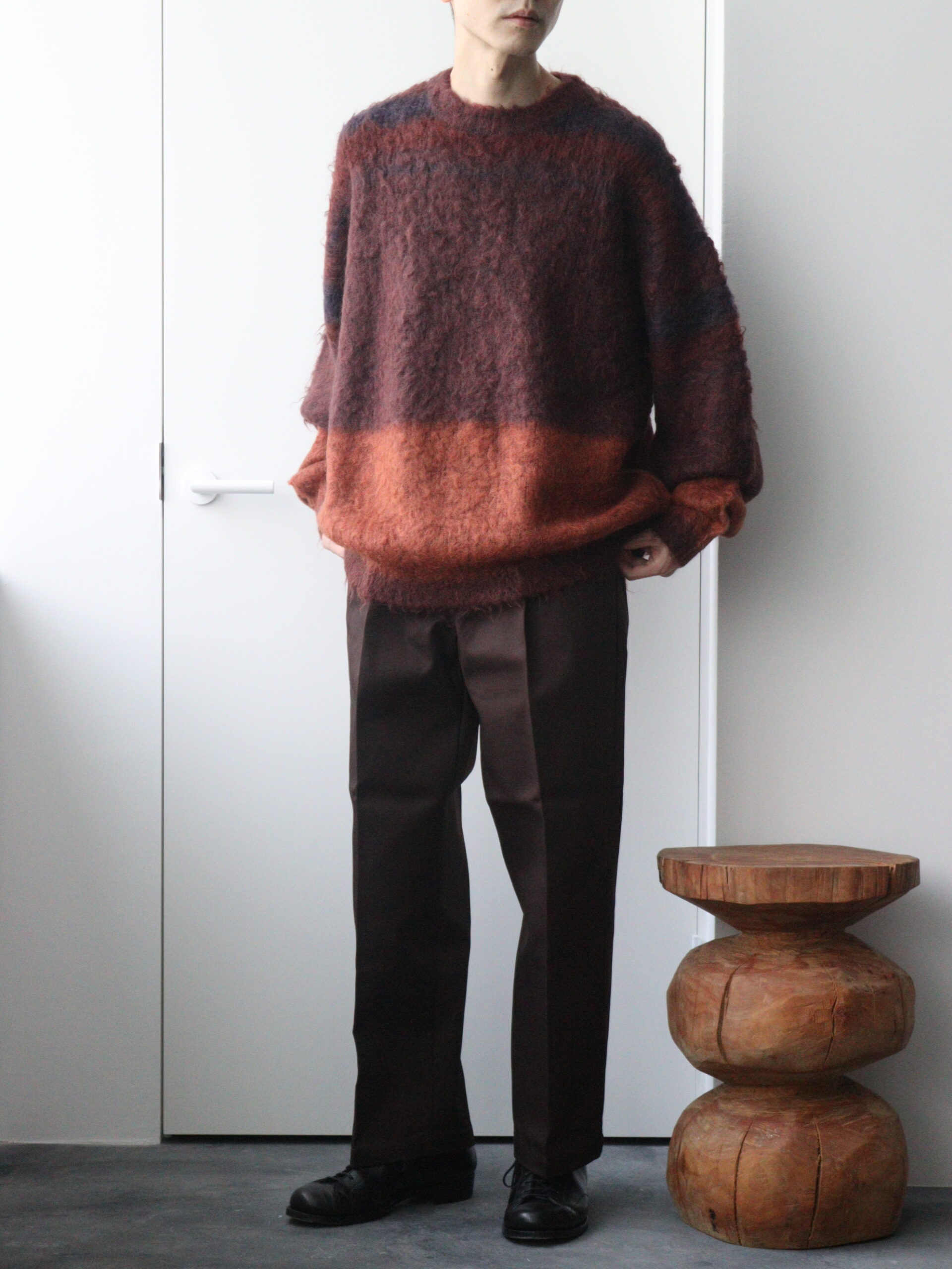 yoke 22aw STILL BORDER CREWNECK ニット - トップス