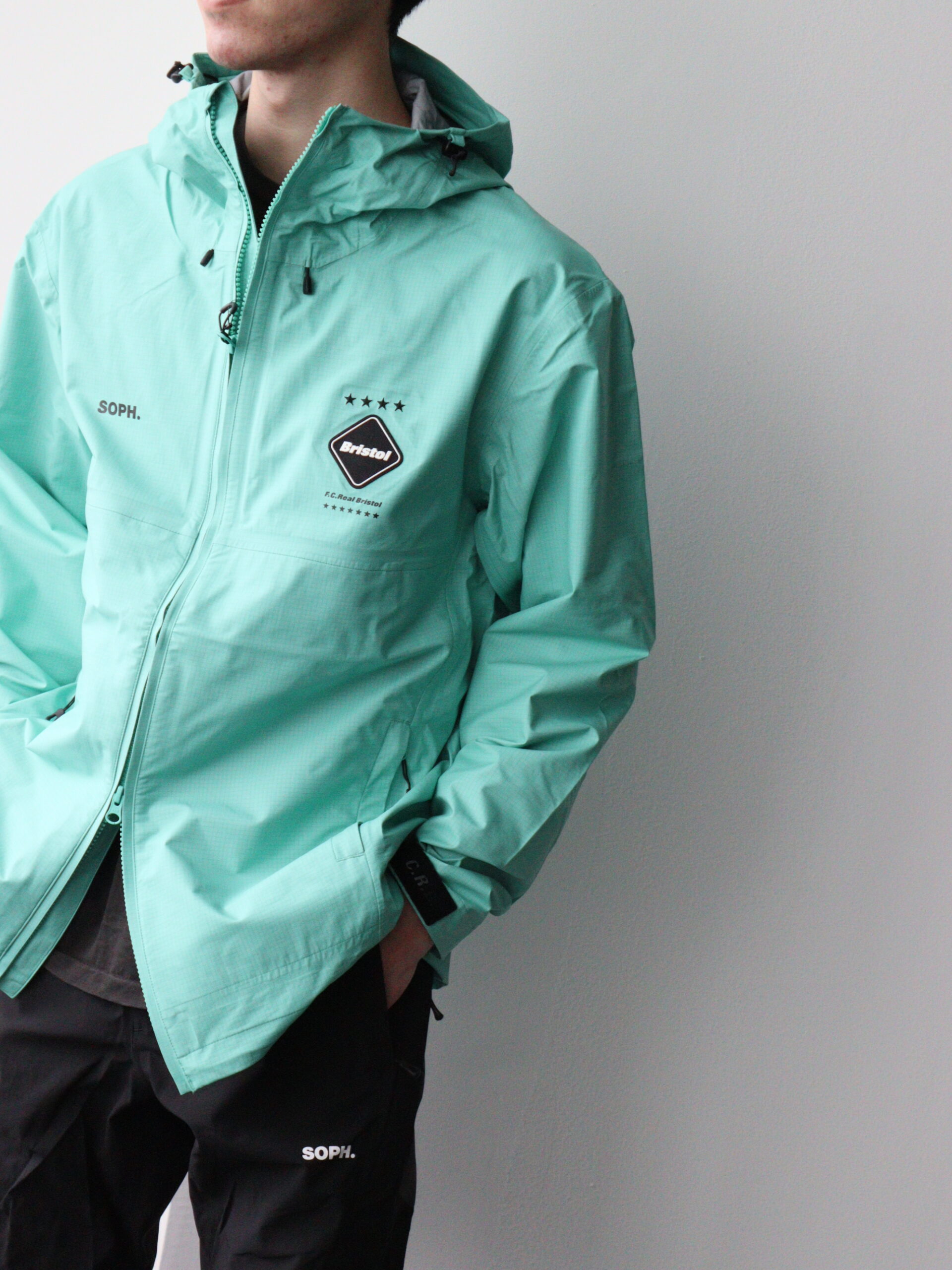 22ss FCRB 3LAYER RAIN JACKET LIGHT BLUE | laninternet.com.br