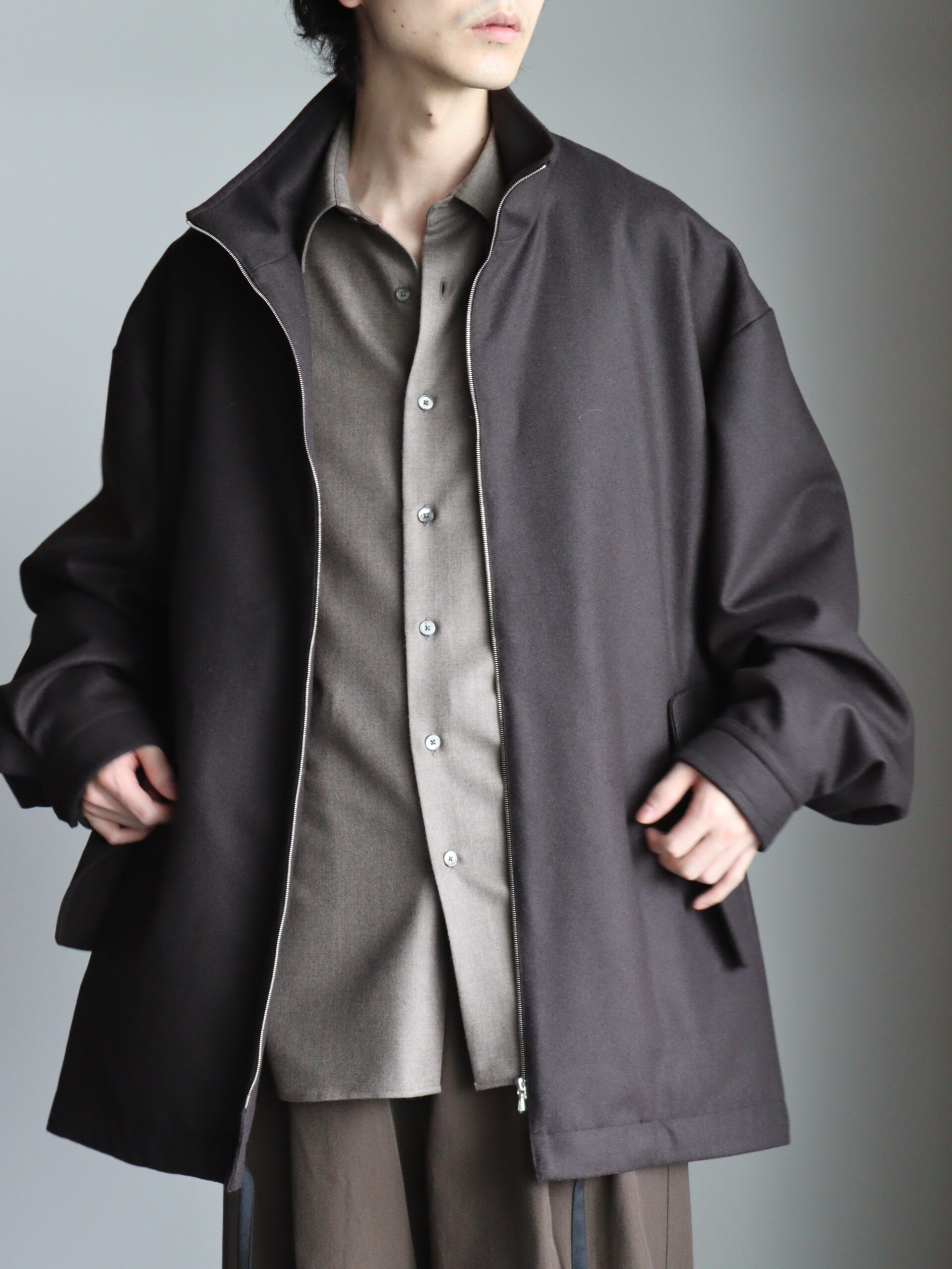 stein タグ付き未使用 22AW MELTON ZIP HALF COAT定価83600円 ...