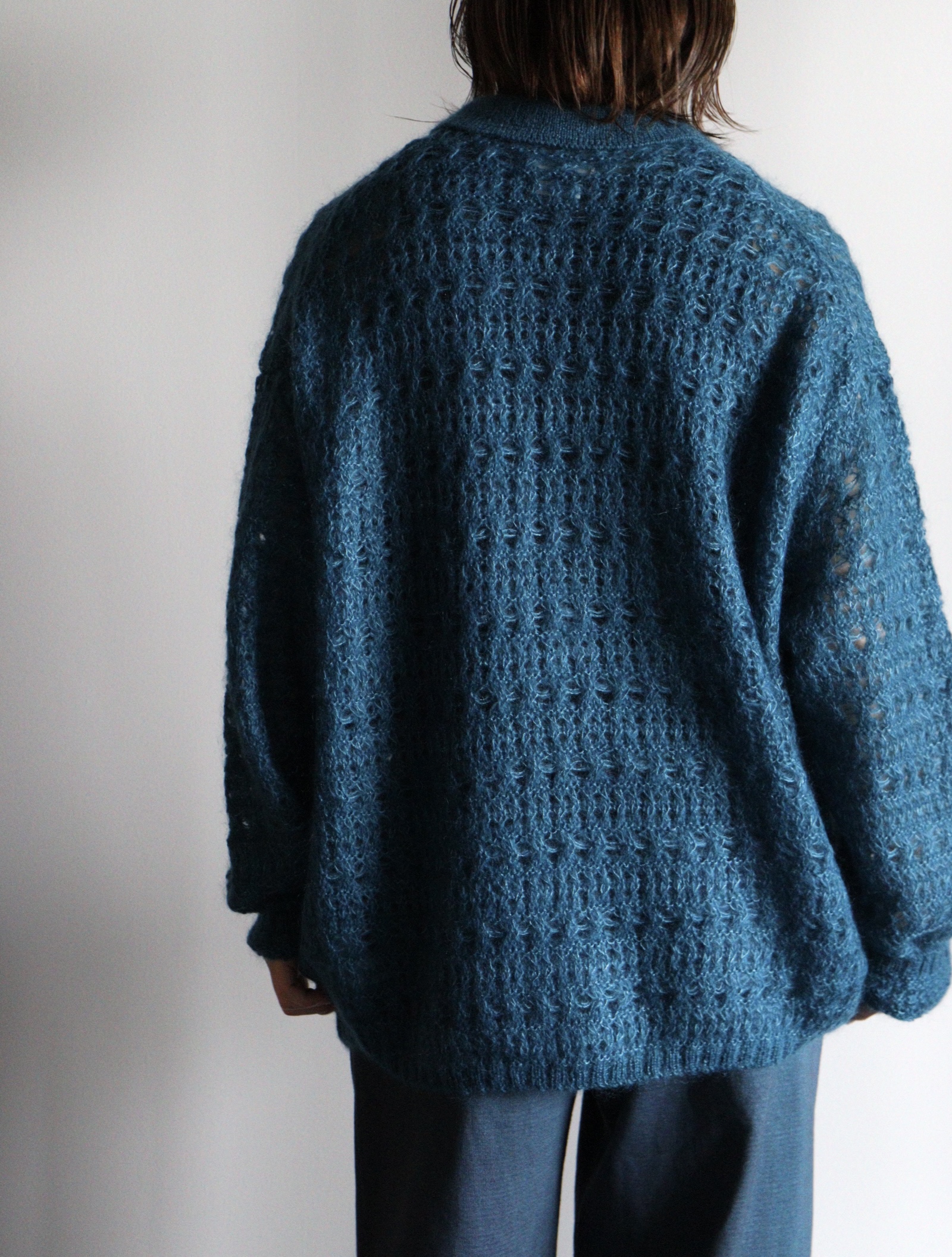 今季新作 YOKE MOHAIR SILK MESH KNIT SHIRT-