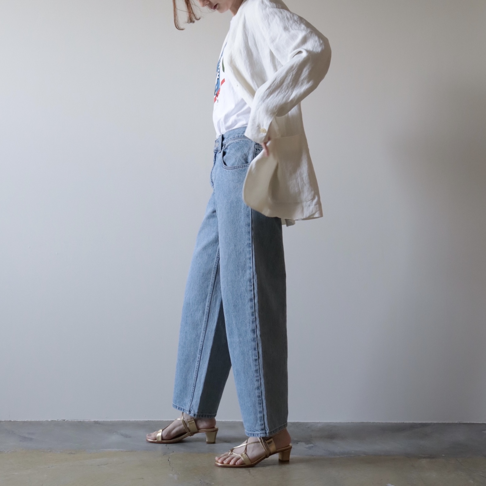 ○高額クーポン配布中。○ FUMIKA_UCHIDA DENIM WIDE TAPERED PANTS