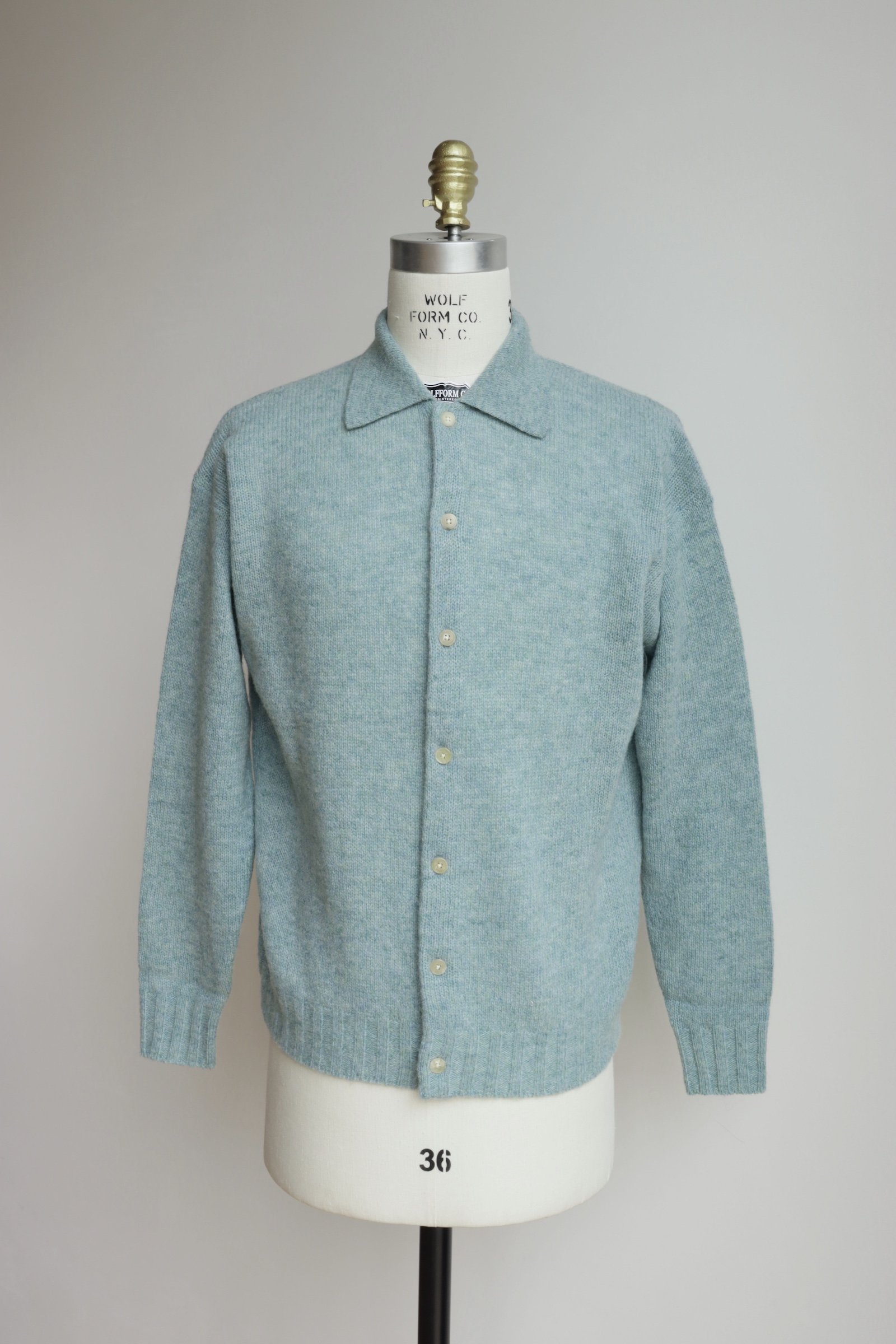 AURALEE 22AW SHETLAND WOOL KNIT CARDIGAN | liquidlawn.com