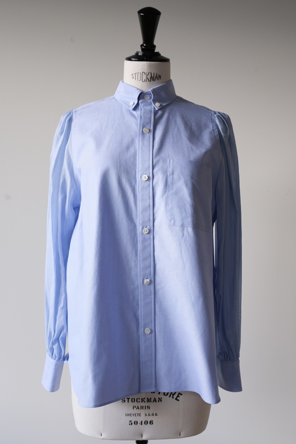 HYKE OXFORD VOILE B.D. SHIRT ブルー サイズ1-