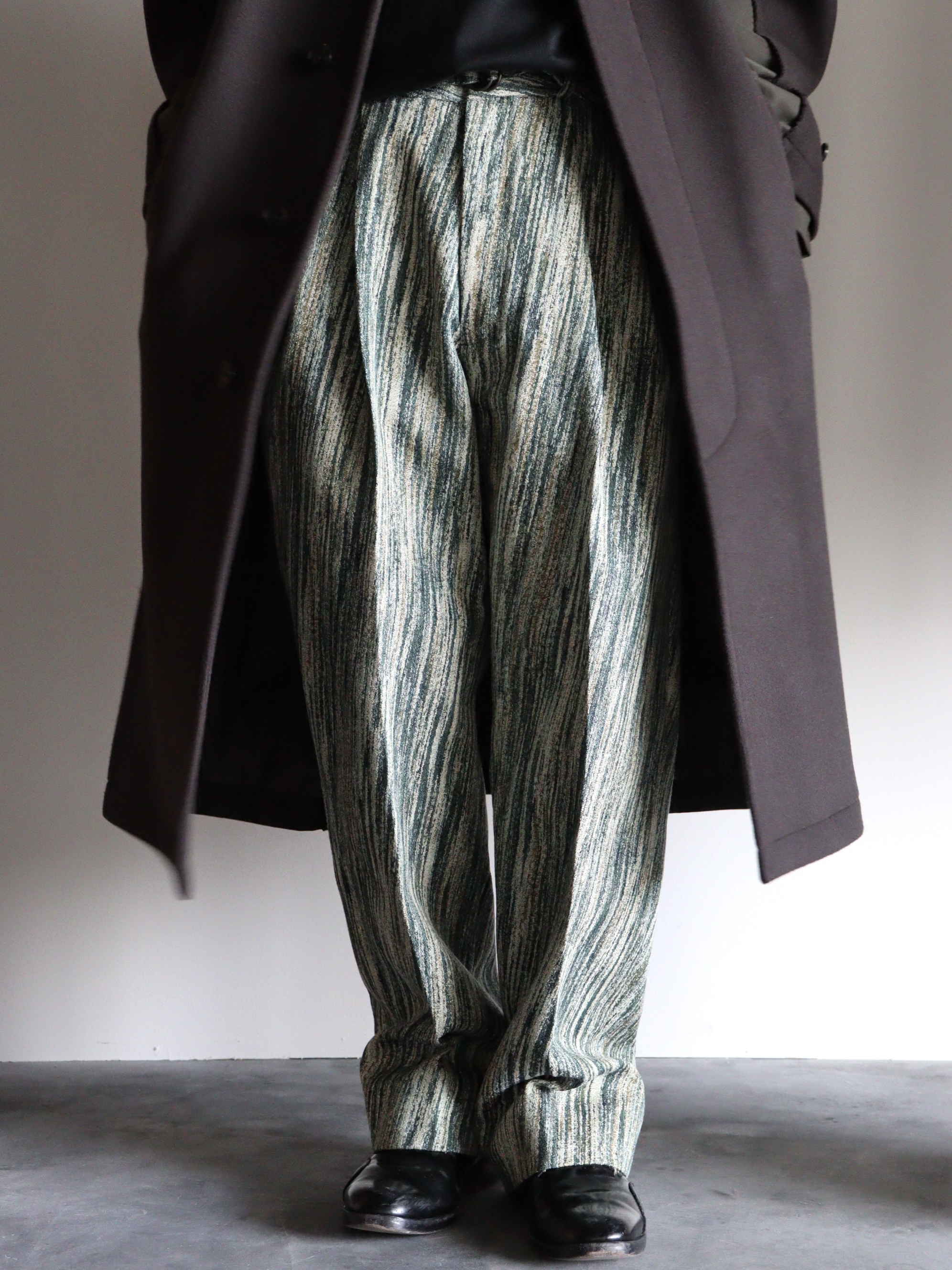 yoke JACQUARD BELTED WIDE TROUSERS | www.angeloawards.com