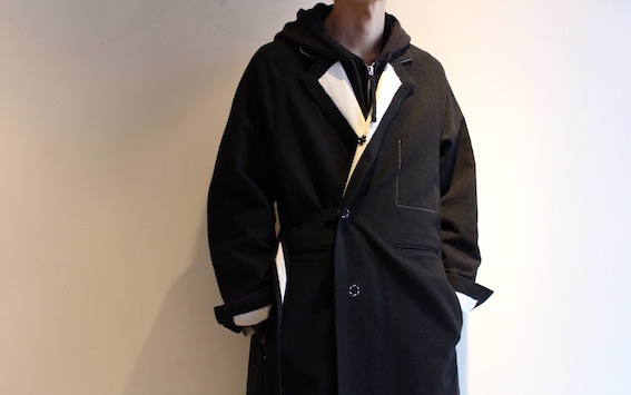 【SUNSEA】 W-face Wool Coat