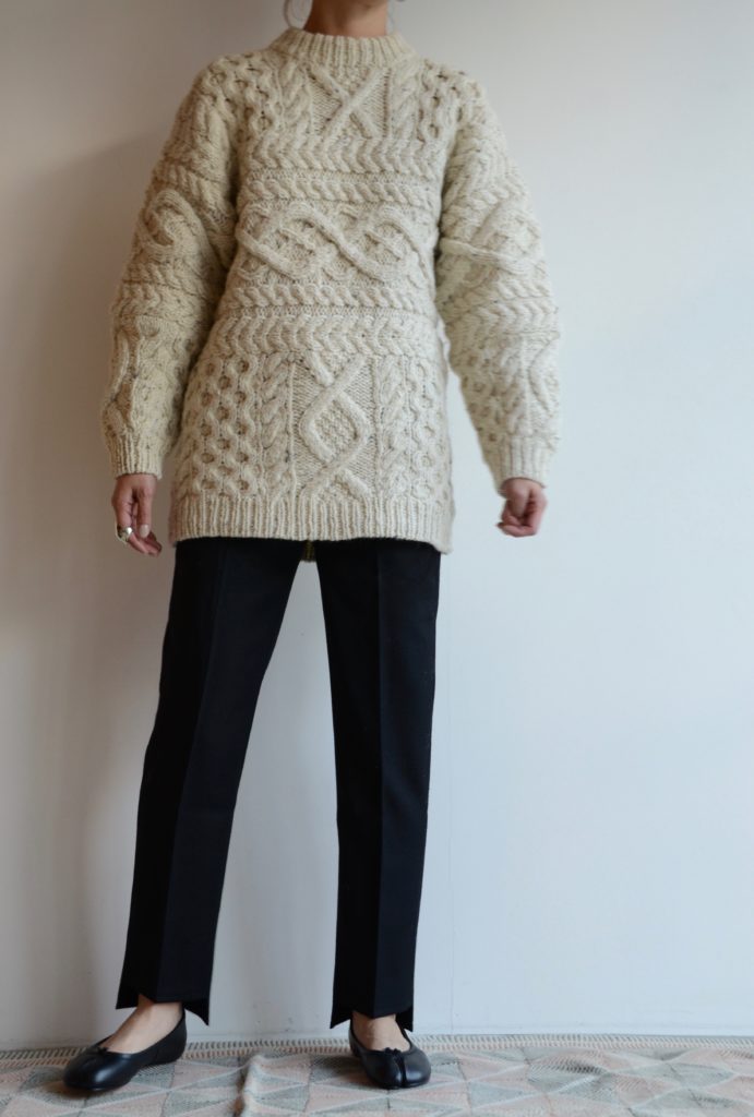 unused us1702 hand knit cable sweater - ニット