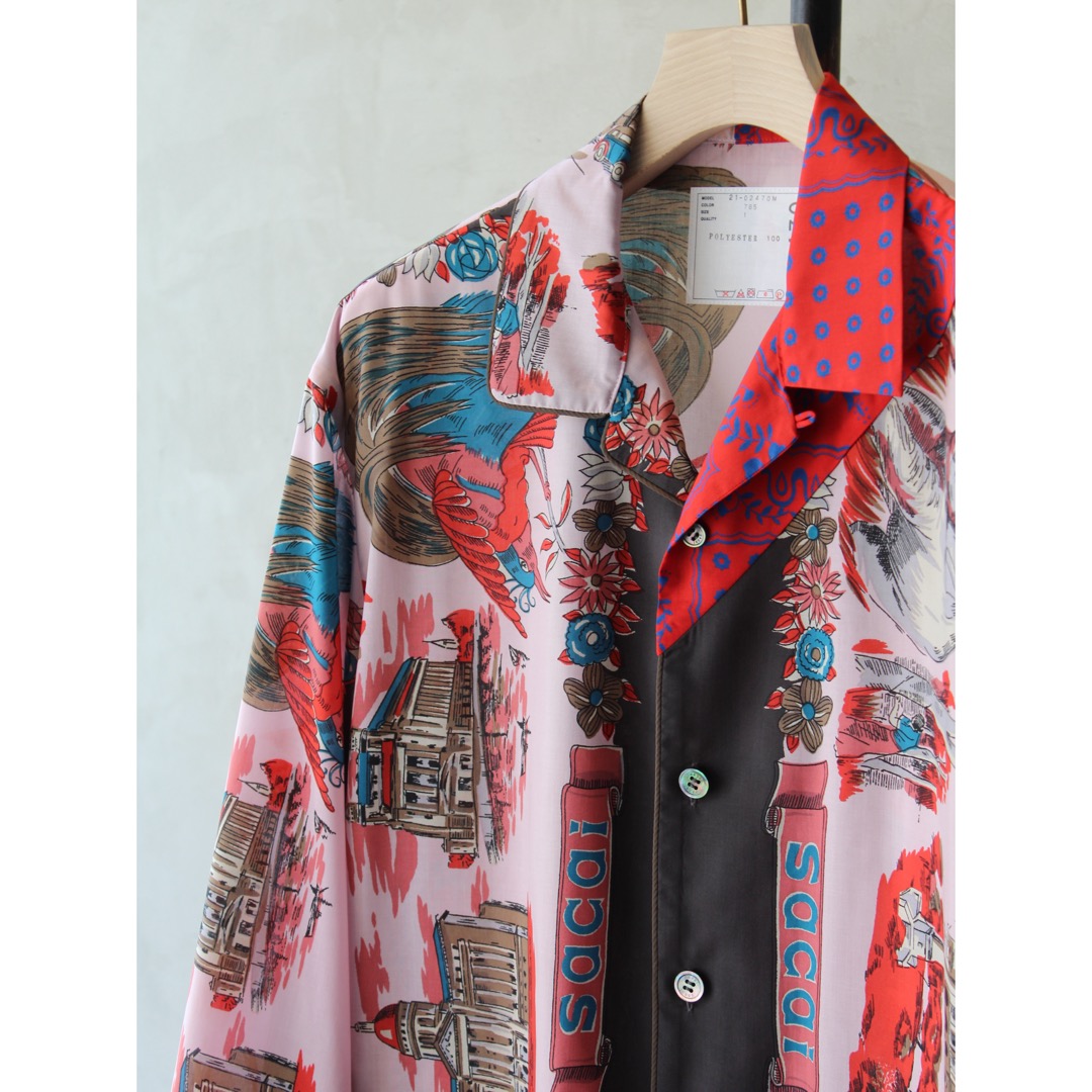 Sacai 21ss Archive Print Mix Shirt